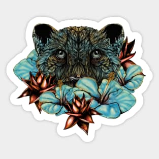 The Tiger and the flower Sticker